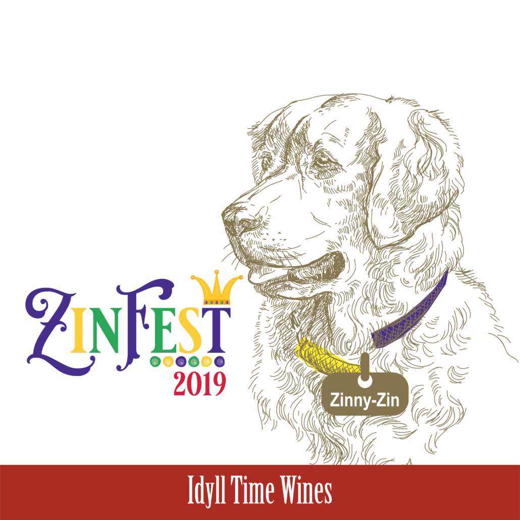 Zinfest Wine Label Artwork from Idyll Time Wines